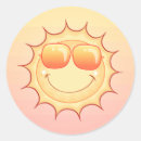 Recherche de soleil souriant autocollants Brillant