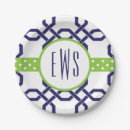 Recherche de stylisé assiettes en papier Monogramme