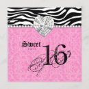Recherche de diamant de coeur invitations Quinceanera
