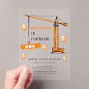 Recherche de grue invitations D'anniversaire de construction