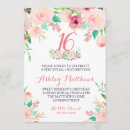 Recherche de floral 16ans anniversaire invitations Sweet sixteen