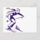 Recherche de skieurs cartes postales Pente