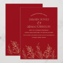 Recherche de feuille rouge invitations Simple