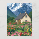 Recherche de chalet cartes postales Montagnes enneigées