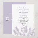 Recherche de lavande florale invitations Baby