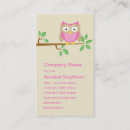 Recherche de hiboux roses cartes visite Pour tous