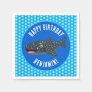 Recherche de la baleine bleue serviettes Dessin