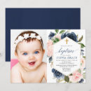 Recherche de de de bleu marine baptême invitations Élégant
