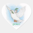 Recherche de paix colombe autocollants Coeur