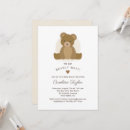 Recherche de brown bear baby shower invitations Ours en peluche