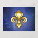 Suche nach fleur de lis postkarten Gold