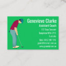 Recherche de golfeur cartes visite Affaires