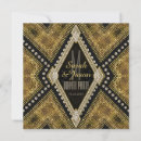 Recherche de cuir noir invitations Monogramme