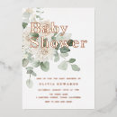 Recherche de or blanc rose baby shower invitations Fleurs