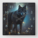 Suche nach schwarzer wolf wanduhren Tier