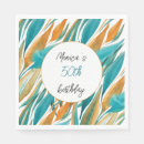 Recherche de turquoise et orange serviettes Anniversaire