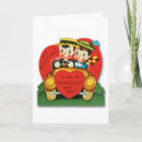 Suche nach vintage des valentines tages karten Rot