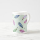 Recherche de motif plume tasses Bleu