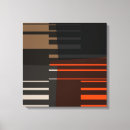 Recherche de rayures noires impressions sur toile Orange