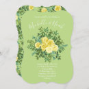 Recherche de jaune vert mariage invitations Vintage