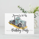 Recherche de truck party invitations Pelleteuse