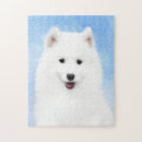 Recherche de samoyed puzzles Chiot
