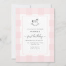 Recherche de cheval rose invitations En vichy rose