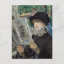 Recherche de femme lisant cartes postales Impressionnisme