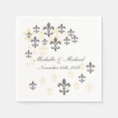 Recherche de fleur de lys serviettes Fiançailles