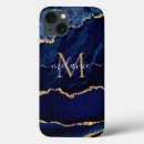 Recherche de pierre de marbre iphone coques Bleu