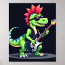 Suche nach der gitarre spielt poster Dinosaurier