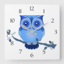 Recherche de chouette bleue horloges Chouettes