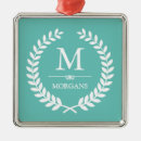 Recherche de monogramme de couronne ornements Noël