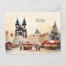 Recherche de république tchèque de prague cartes postales Hiver