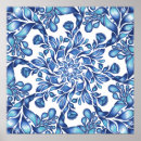 Recherche de mandala bleu posters Marine