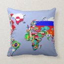 Recherche de drapeaux du monde coussins Voyage