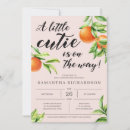 Recherche de bébé sur le chemin cartes postales Baby shower orange