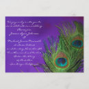 Recherche de pourpre paon invitations Élégant