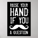 Recherche de moustache drôle posters Noir