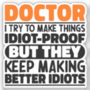 Recherche de docteur drôle autocollants Soins