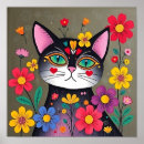 Suche nach blaue katze poster Bunt