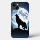 Recherche de loup et lune iphone coques Forêt