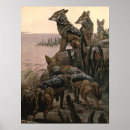 Recherche de loups sauvages posters Vintage