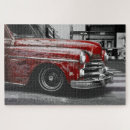 Recherche de camion rouge puzzles Vintage