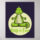 Recherche de crocodile drôle posters Vert
