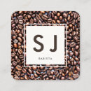 Recherche de barista cartes visite Cappuccino