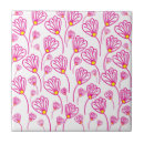 Recherche de motif de fleur rose carreaux Élégant