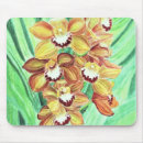 Recherche de orchidées jaunes tapis souris Fleur