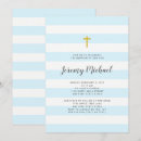 Recherche de garçon de rayure invitations Blanc