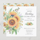 Recherche de tournesol anniversaire invitations Élégant